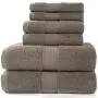 Pinzon 6 Piece Blended Egyptian Cotton Bath Towel Set - Dark Coffee Pinzon 6 Piece Blended Egyptian Cotton Bath Towel Set - Dark Coffee