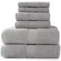 Pinzon 6 Piece Blended Egyptian Cotton Bath Towel Set - Grey Pinzon 6 Piece Blended Egyptian Cotton Bath Towel Set - Grey