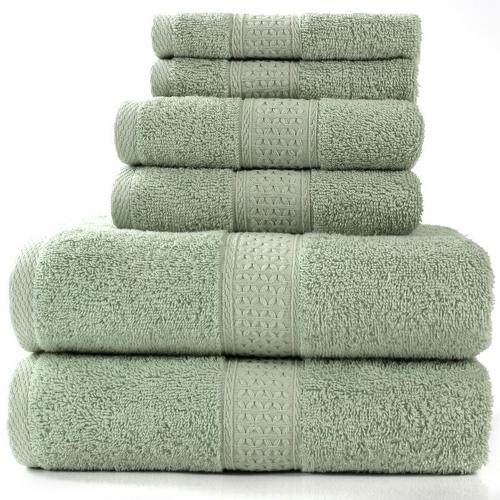 Pinzon 6 Piece Blended Egyptian Cotton Bath Towel Set - Light Green