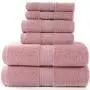 Pinzon 6 Piece Blended Egyptian Cotton Bath Towel Set - Pink Pinzon 6 Piece Blended Egyptian Cotton Bath Towel Set - Pink