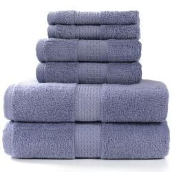 Pinzon 6 Piece Blended Egyptian Cotton Bath Towel Set - Purple