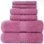 Pinzon 6 Piece Blended Egyptian Cotton Bath Towel Set - Rose Red Pinzon 6 Piece Blended Egyptian Cotton Bath Towel Set - Rose Red