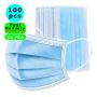 CE FDA Medical Mask 100 Pcs Disposable Face Masks Disposable Surgical Mask Dust Breathable Earloop Antiviral Face Mask, Comfortable Medical Sanitary Surgical Mask Thick 3-Layer Masks