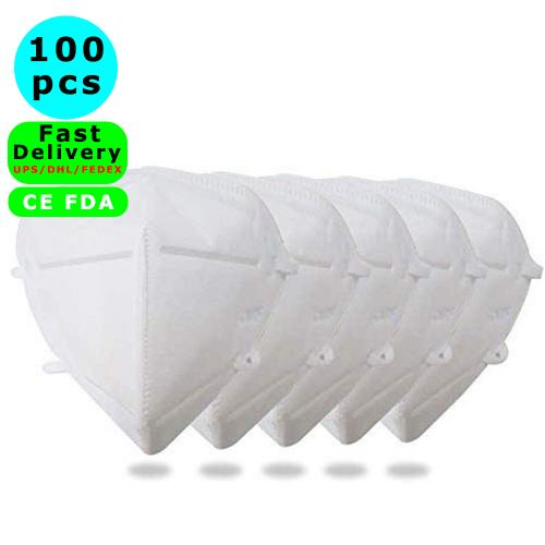 100 PCS Kn95 Mouth Masks 4-Layer PM2.5 N95 Respirator Face Masks Medical Reusable Mouth Mask for Men Women instock fast delivery by DHL/Ups/Fedex