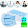 CE FDA Fast Delivery Disposable Face Masks, Earloop Respirator Mask for Personal Health, Anti Pollution Non Woven Safety 3-Layer Mask(250pcs) DHL UPS FEDEX