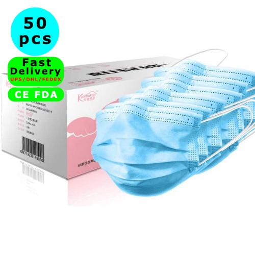 1000 pcs Disposable Face Mask Safety Mask Dust for Medical Dental Salon and Personal Health, 3-Ply Ear Loop, In stock Fast Delivery by Ups/Dhl/Fedex