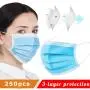 Disposable Face Masks with Elastic Ear Loop 3 Ply Breathable and Comfortable Dust Mask Daily Personal Health Mask(Pack of 250pcs) fast delivery dhl ups fedex Disposable Face Masks with Elastic Ear Loop 3 Ply Breathable and Comfortable Dust Mask Daily Personal Health Mask(Pack of 250pcs) fast delivery dhl ups fedex