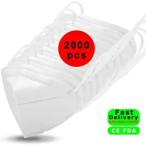 2000Pcs N95 Particulate Respirator Medical Mask,Antiviral Face Mask Air Filter Masks Against Dust, Surgical, Safety Face Sanitary Mask in stock fast delivery by ups/dhl/fedex