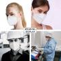 50 Pcs CE FDA Delivery UPS DHL Fedex N95 Mask Medical Sanitary Surgical Mask Dust Breathable Earloop 4-Layer Masks Antiviral Face Mask,White