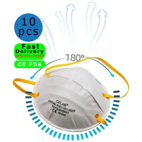 Mouth Masks,CE FDA 10pcs Cup Type N95/FFP2 Breathable Anti Dust Fog Face Mouth Masks White, Kill Coronavirus, instock, ups/fedex/dhl fast delivery