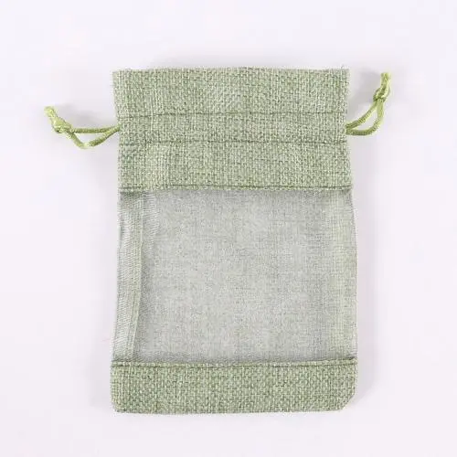 Natural Burlap Bags with Drawstring, Reusable Linen Pouches, Perfect for Jewelry Pouch, Wedding Birthday Parties Favor, Gift/Candy Bags, See Through Window ,Green Natural Burlap Bags with Drawstring, Reusable Linen Pouches, Perfect for Jewelry Pouch, Wedding Birthday Parties Favor, Gift/Candy Bags, See Through Window ,Green