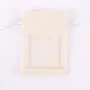 Natural Burlap Bags with Drawstring, Reusable Linen Pouches, Perfect for Jewelry Pouch, Wedding Birthday Parties Favor, Gift/Candy Bags, See Through Window ,Off white