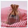 Natural Burlap Bags with Drawstring, Reusable Linen Pouches, Perfect for Jewelry Pouch, Wedding Birthday Parties Favor, Gift/Candy Bags, See Through Window ,Deep Linen