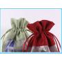 Natural Burlap Bags with Drawstring, Reusable Linen Pouches, Perfect for Jewelry Pouch, Wedding Birthday Parties Favor, Gift/Candy Bags, See Through Window ,Deep Linen