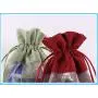 Natural Burlap Bags with Drawstring, Reusable Linen Pouches, Perfect for Jewelry Pouch, Wedding Birthday Parties Favor, Gift/Candy Bags, See Through Window ,Coffee
