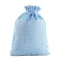 Natural Burlap Bags with Drawstring, Reusable Linen Pouches, Perfect for Jewelry Pouch, Wedding Birthday Parties Favor, Gift/Candy Bags, Sky blue