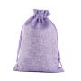 Natural Burlap Bags with Drawstring, Reusable Linen Pouches, Perfect for Jewelry Pouch, Wedding Birthday Parties Favor, Gift/Candy Bags, Light Purple