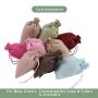 Natural Burlap Bags with Drawstring, Reusable Linen Pouches, Perfect for Jewelry Pouch, Wedding Birthday Parties Favor, Gift/Candy Bags, Deep Linen Color