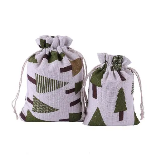 Natural Color Picture Burlap Bags with Drawstring, Reusable Linen Pouches, Perfect for Jewelry Pouch, Wedding Birthday Parties Favor, Gift/Candy Bags ,Trigle Tree Natural Color Picture Burlap Bags with Drawstring, Reusable Linen Pouches, Perfect for Jewelry Pouch, Wedding Birthday Parties Favor, Gift/Candy Bags ,Trigle Tree