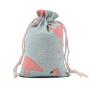Natural Color Picture Burlap Bags with Drawstring, Reusable Linen Pouches, Perfect for Jewelry Pouch, Wedding Birthday Parties Favor, Gift/Candy Bags ,Green Flamingo