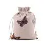 Natural Color Picture Burlap Bags with Drawstring, Reusable Linen Pouches, Perfect for Jewelry Pouch, Wedding Birthday Parties Favor, Gift/Candy Bags ,Butterfly