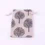 Natural Color Picture Burlap Bags with Drawstring, Reusable Linen Pouches, Perfect for Jewelry Pouch, Wedding Birthday Parties Favor, Gift/Candy Bags ,Life Tree