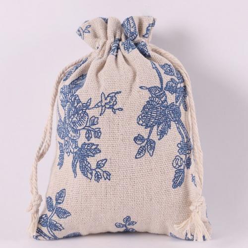 Natural Color Picture Burlap Bags with Drawstring, Reusable Linen Pouches, Perfect for Jewelry Pouch, Wedding Birthday Parties Favor, Gift/Candy Bags ,Winter Sweet