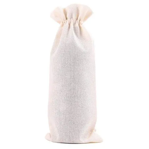Wine Bags, Champagne Bottle Bags Covers Natural Jute Wine Bottles Gift Bags Sacks with Drawstring for Wedding Party Favors Christmas Wine Tasting Party Supplies ,off white