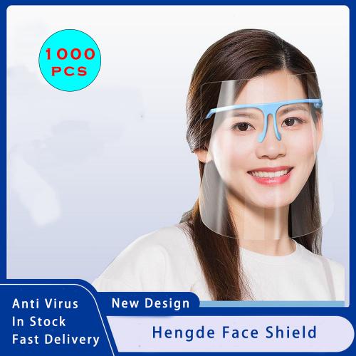 Hengde Glasses Frame Face Shields Set with 1000 pcs Replaceable Anti Fog Shields and 1000pcs Reusable Glasses for Man and Women to Protect Eyes and Face Popular in Philipines