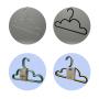 Speed Hanger Custom white black ultra thin Cloud plastic Kids clothes trouser hangers for display, 6pcs fod one set