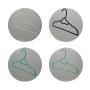 Speed Hanger Custom white black ultra thin modern fashion plastic Kids clothes trouser hangers for display, 6pcs fod one set