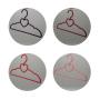 Speed Hanger Custom white black ultra thin Lover Heart plastic Kids clothes trouser hangers for display, 6pcs fod one set