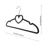 Speed hanger Lover Heart Patent shape ABS non slip plastic rubber coat hangers 