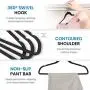 Speed hanger Black Patent shape ABS non slip plastic rubber coat hangers Speed hanger Black Patent shape ABS non slip plastic rubber coat hangers