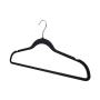 Speed hanger Black Patent shape ABS non slip plastic rubber coat hangers