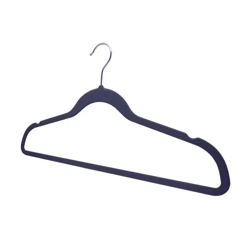 Speed hanger Deep Blue Patent shape ABS non slip plastic rubber coat hangers
