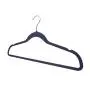 Speed hanger Deep Blue Patent shape ABS non slip plastic rubber coat hangers
