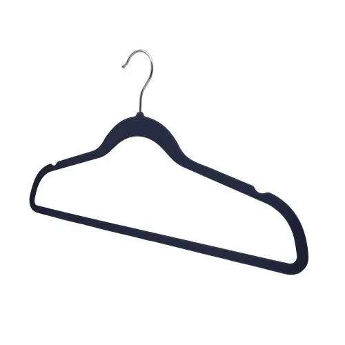 Speed hanger Deep Blue Patent shape ABS non slip plastic rubber coat hangers