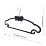 Speed hanger Black New Design Butterfly Patent shape ABS non slip plastic rubber coat hangers