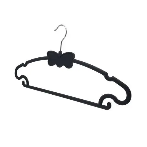 Speed hanger Black New Design Butterfly Patent shape ABS non slip plastic rubber coat hangers Speed hanger Black New Design Butterfly Patent shape ABS non slip plastic rubber coat hangers