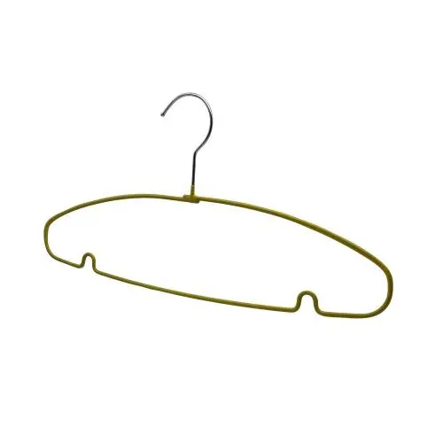 Speed Hanger Yellow PVC coated metal wire clothes hanger Speed Hanger Yellow PVC coated metal wire clothes hanger