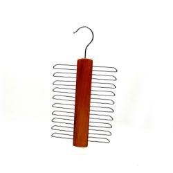 custom natural color wooden tie belt scarf hanger 