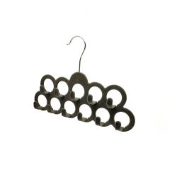 Grey color round holes velvet scarf hanger for retail 