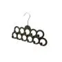 Grey color round holes velvet scarf hanger for retail 