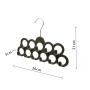 Grey color round holes velvet scarf hanger for retail 