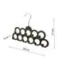 Grey color round holes velvet scarf hanger for retail 