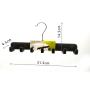 Multifunctional Rectangle Hooks Flocked Velvet Coated Plastic Scarf Hangers