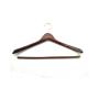 custom dark brown cherry antique color wooden suit hanger with golden hook custom dark brown cherry antique color wooden suit hanger with golden hook