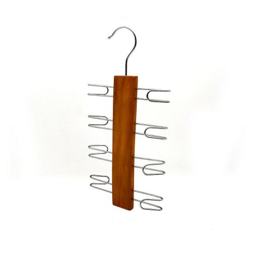 custom natural color wooden tie belt scarf hanger 