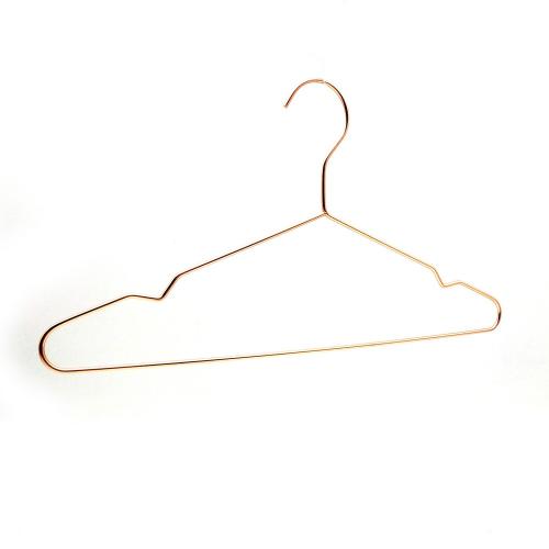 Good price high quality manufacturer selling rose Copper color metal wire 3.5mm heavy shirts hanger 